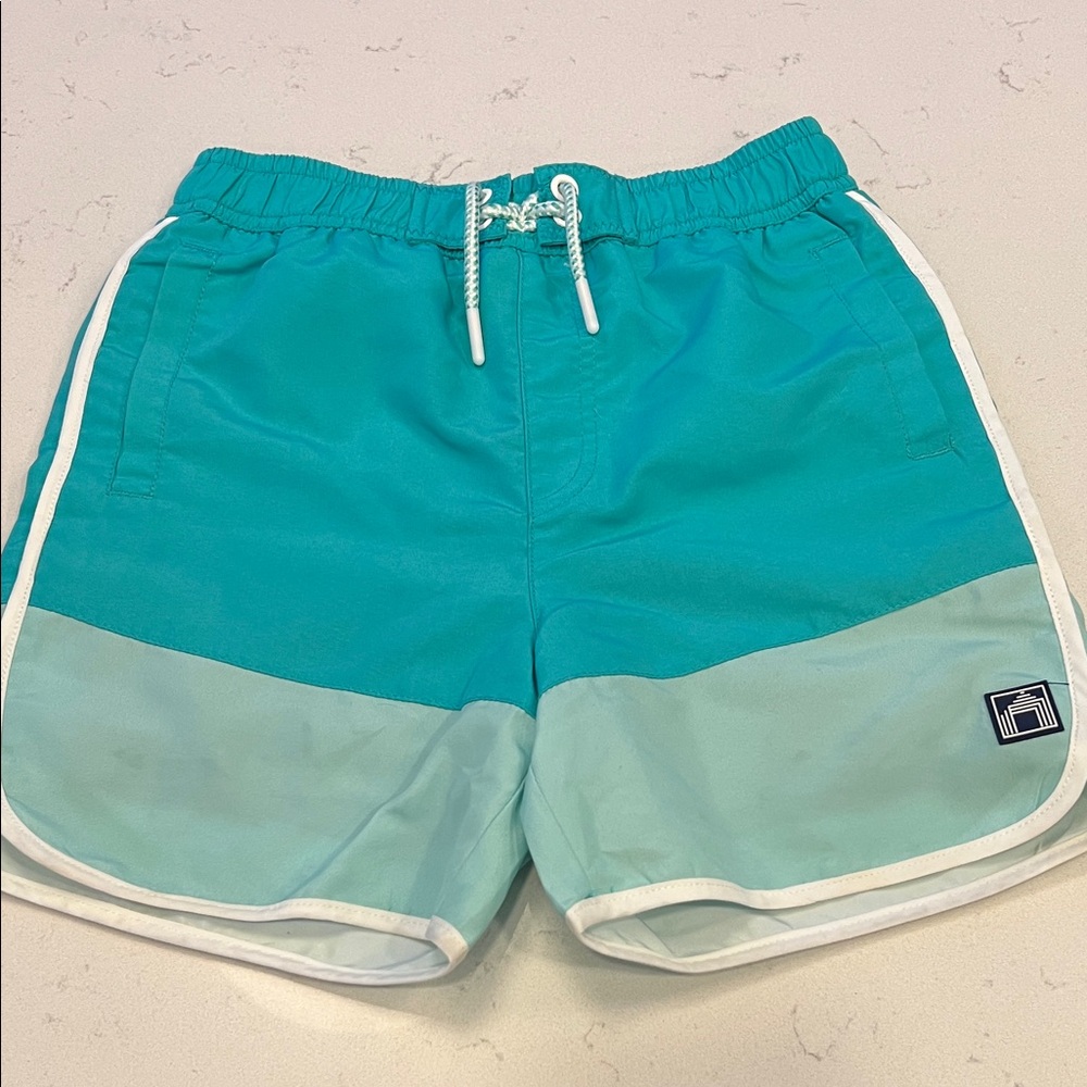 Cabana Life Teal and Gray Swim Shorts